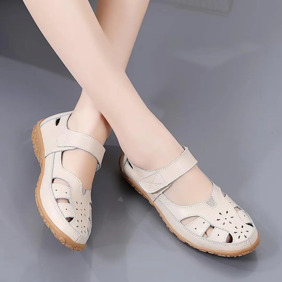 Split Casual Loafers Closed Toe Comfortable Walking Sandals