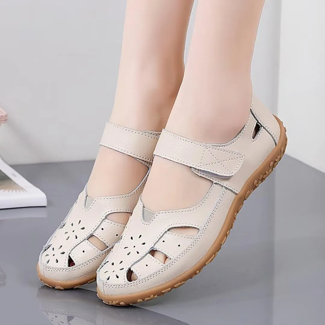 Split Casual Loafers Closed Toe Comfortable Walking Sandals