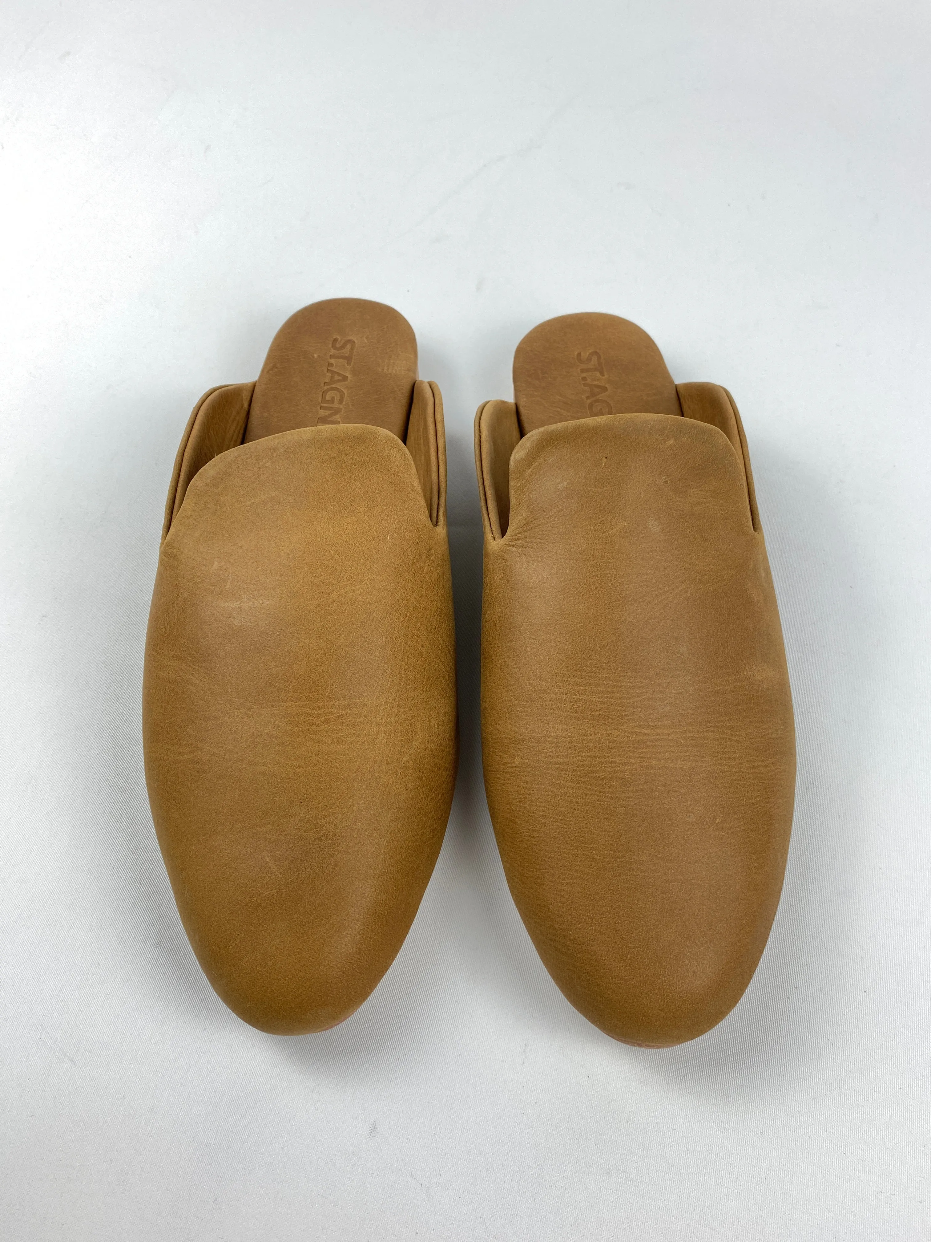 ST AGNI - HUGO LOAFER SLIDE IN HAVANA - SZ 40 - NEW IN BOX