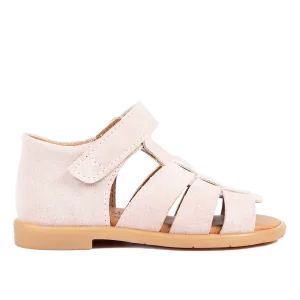 Starter sandal with open toe and velcro closure
