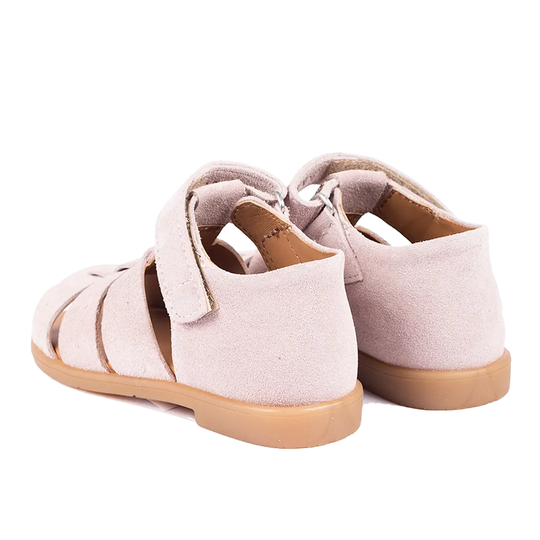 Starter sandal with open toe and velcro closure