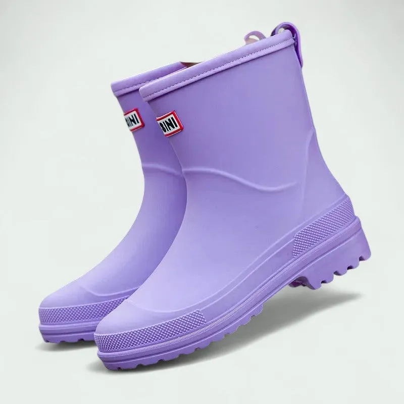 Strazoro | Lightweight Waterproof Mid-Calf Rain Boots with Grip Sole (Women)