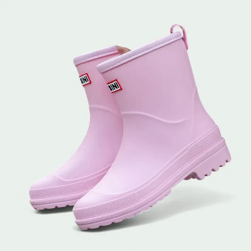 Strazoro | Lightweight Waterproof Mid-Calf Rain Boots with Grip Sole (Women)