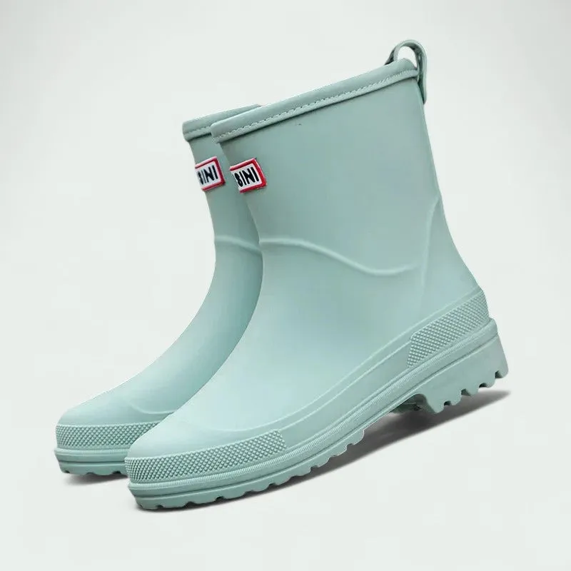 Strazoro | Lightweight Waterproof Mid-Calf Rain Boots with Grip Sole (Women)