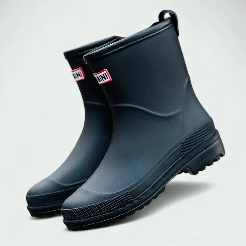 Strazoro | Lightweight Waterproof Mid-Calf Rain Boots with Grip Sole (Women)