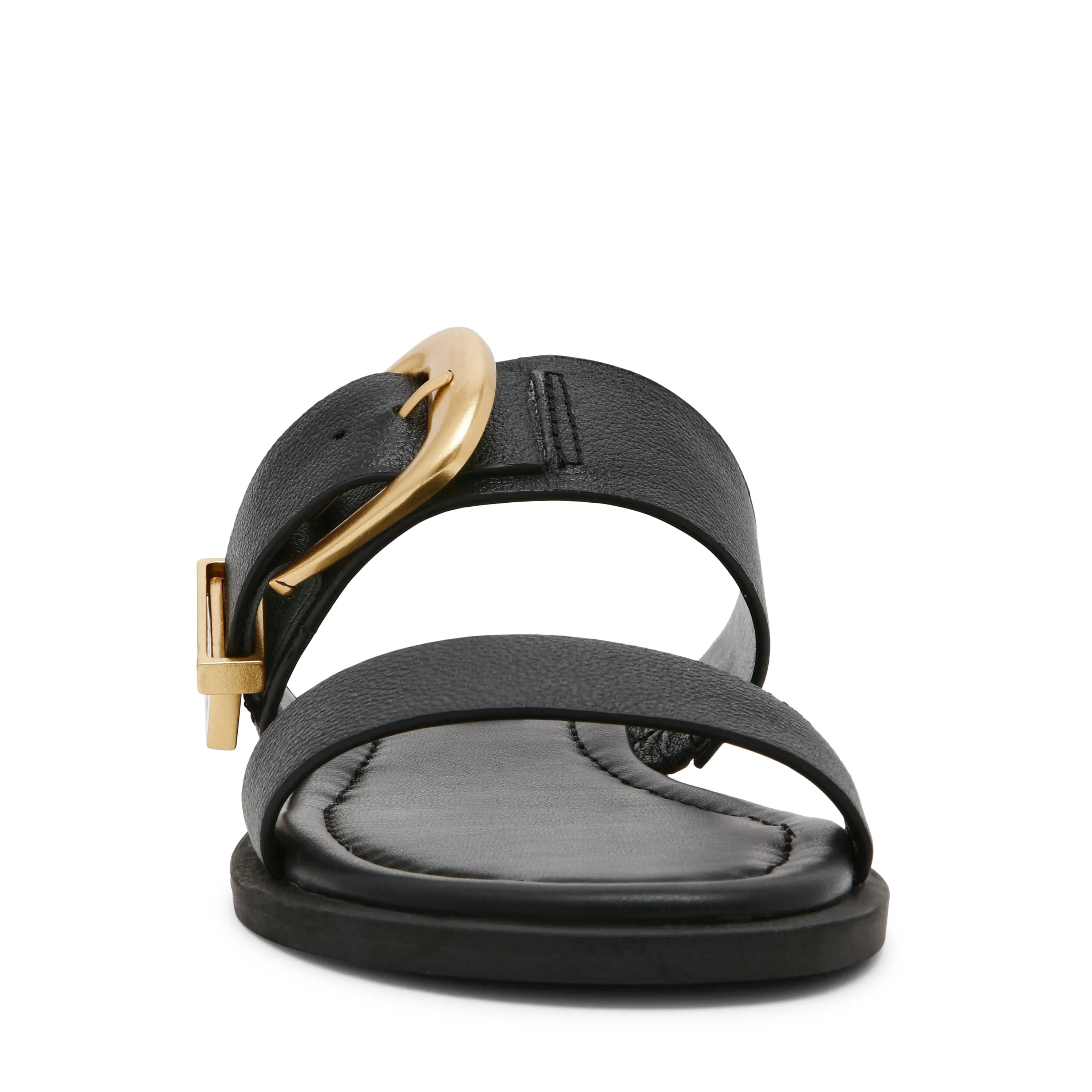 STRIDER BLACK LEATHER SANDALS