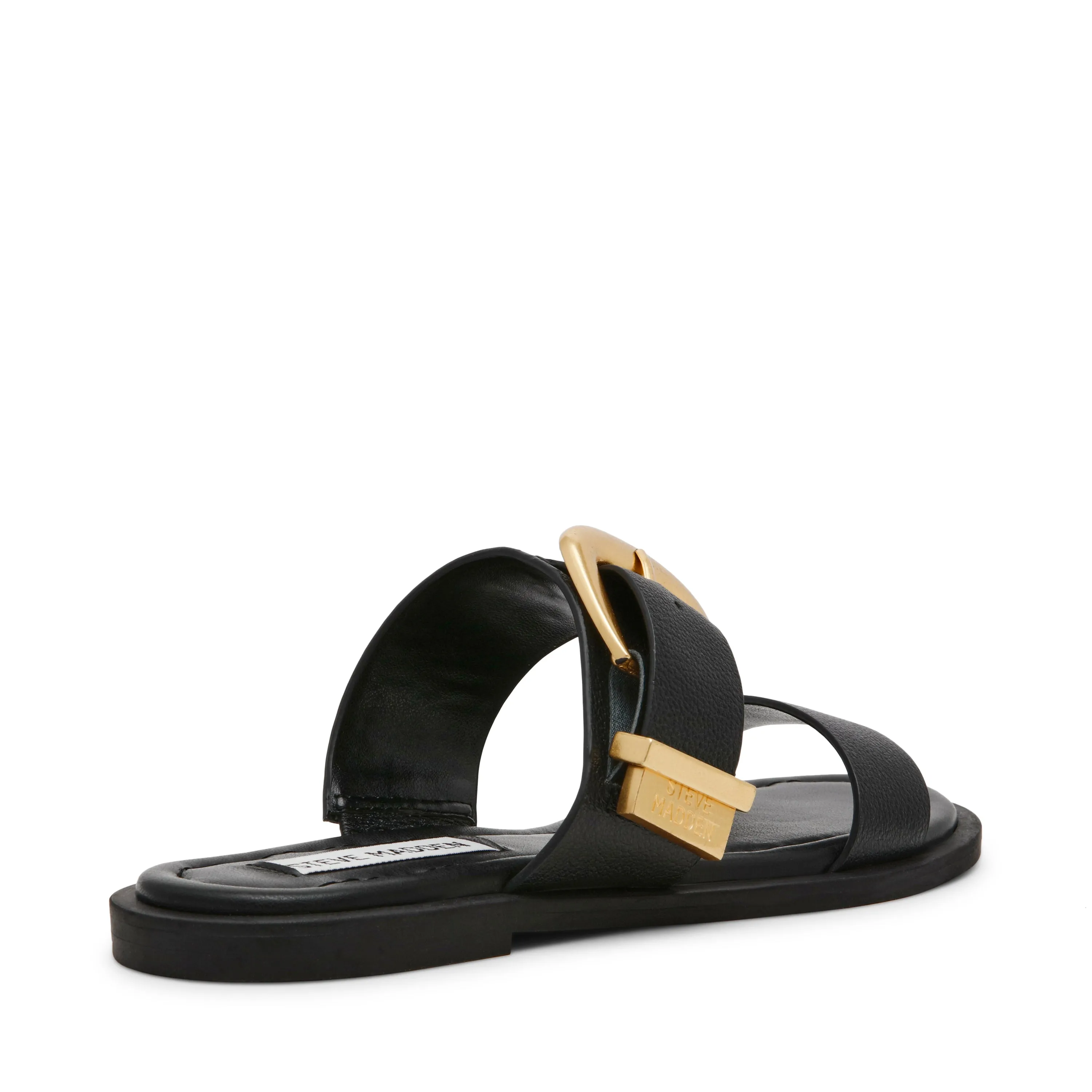STRIDER BLACK LEATHER SANDALS