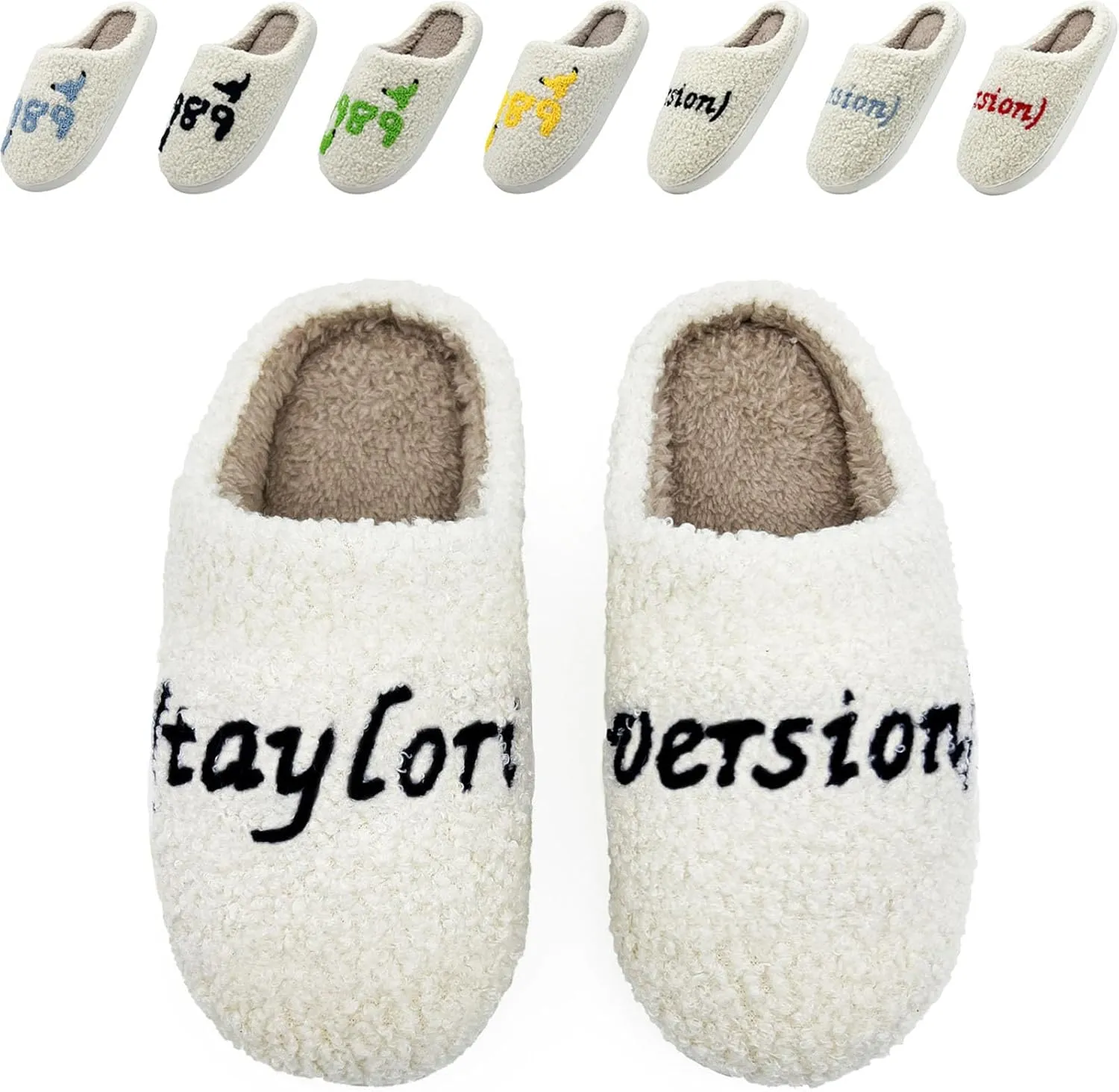 Taylors Slippers For Women Men, Comfy Ladies Bedroom Slipper, Birthday Gifts for Women, Cute House Shoe, Warm Fuzzy Indoor Memory Foam Slip on Shoes