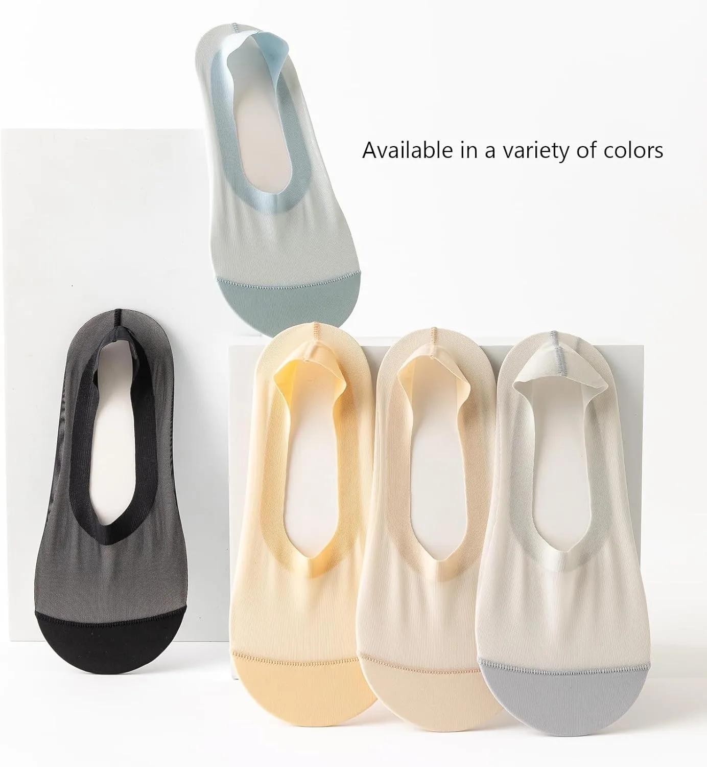 Thin No Show Socks Womens Low Cut Mesh Liner Socks Non Slip Invisible Breathable Footies