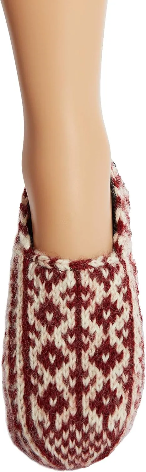 Tibetan Socks Hand Knit Wool Fleece Lined Bootie Slippers