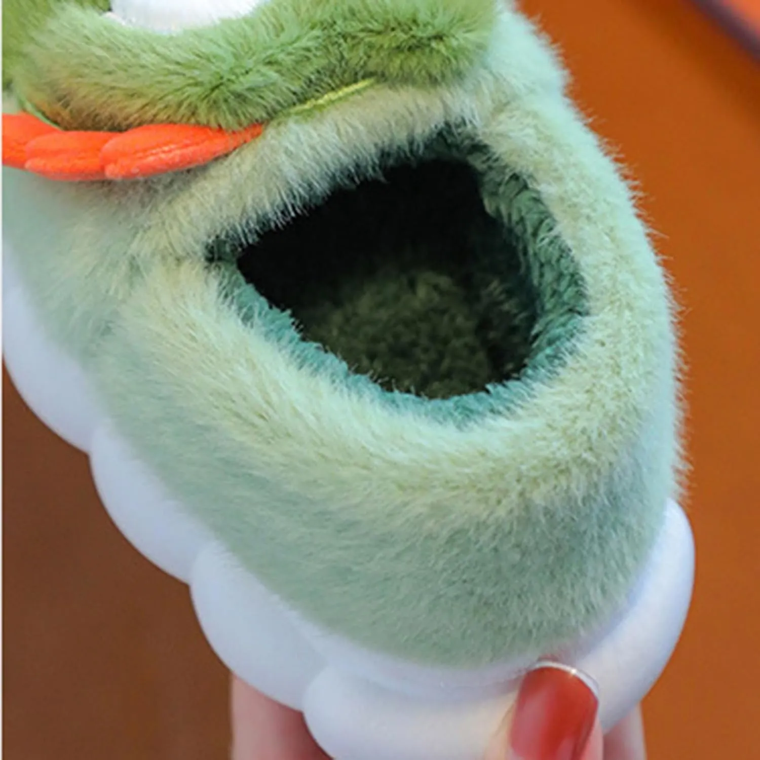 Toddler House Slippers for Winter : Boys Girls Fur Lined Warm Cartoon Animal Slippers Kids Dinosaur Cute Non-slip Indoor Shoes