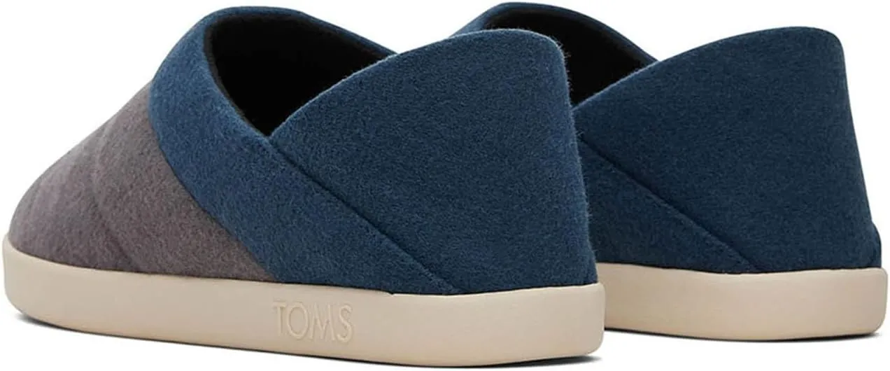 TOMS Mens Ezra Faux Fur Scuff Casual Slippers Casual - Grey