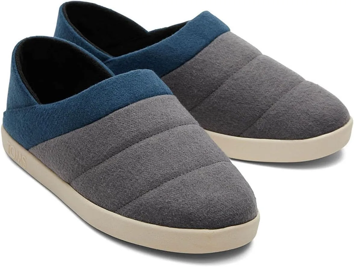 TOMS Mens Ezra Faux Fur Scuff Casual Slippers Casual - Grey