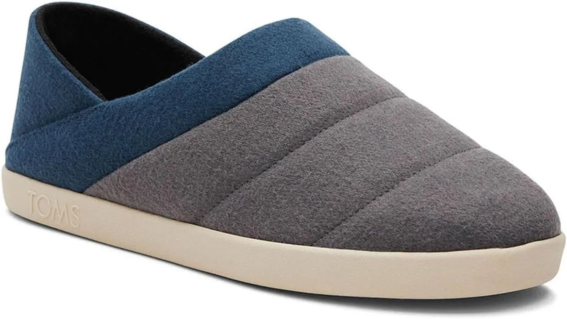 TOMS Mens Ezra Faux Fur Scuff Casual Slippers Casual - Grey
