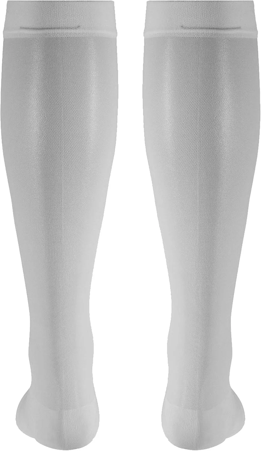Truform Sheer Compression Stockings, 15-20 mmHg, Women's Knee High Length, Open Toe, 20 Denier, Ivory, Large