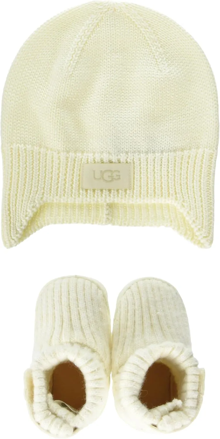 UGG Baby-Boy's I Skylar Beanie Gift Set Slipper