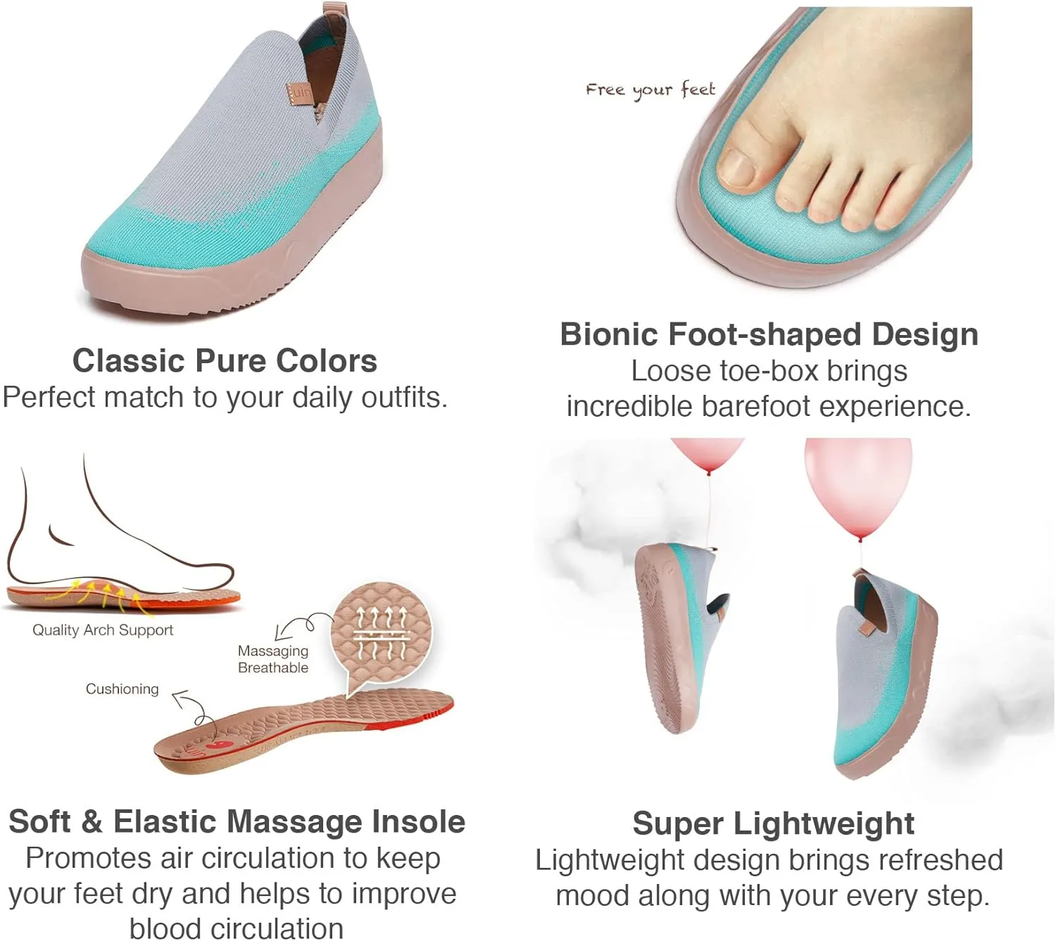 UIN Women's Art Painted Travel Shoes Slip On Casual Loafers Lightweight Comfort Fashion Sneaker Fuerteventura