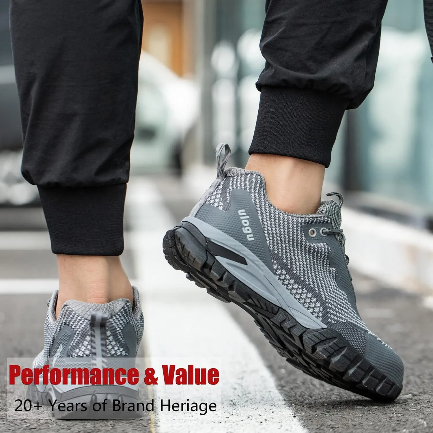 ulogu Waterproof Hiking Shoes for Men Women丨 Comfy Lightweight Non-Slip All Day Walking Work Sneakers 6-Month Warranty