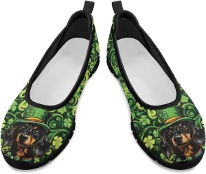 UNICEU St Patrick's Day Slip On Shoes for Women Breathable Low Top Casual Flats Non-Slip Fashion Running Sneakers