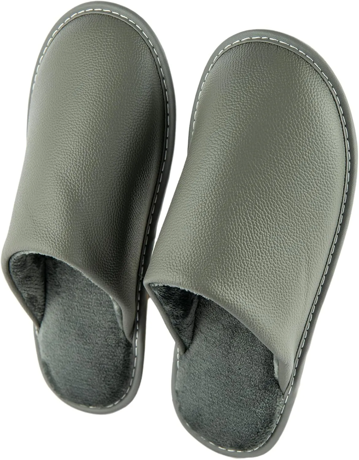 Unisex Genuine Leather House Slippers for Men and Women, Indoor Slip-On Slippers, Non-Slip Sole, Soft Lining, Comfortable and Durable Home Shoes