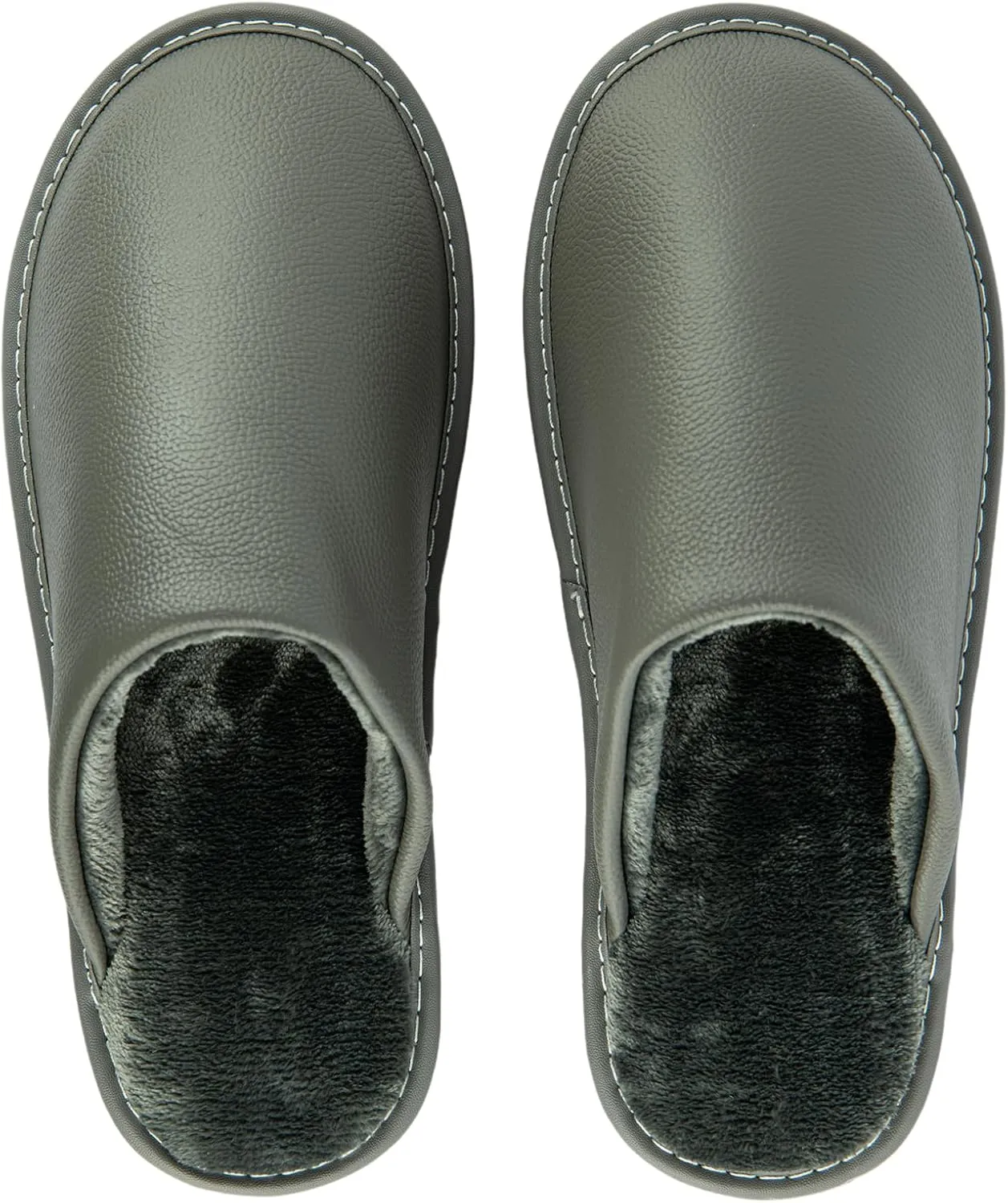 Unisex Genuine Leather House Slippers for Men and Women, Indoor Slip-On Slippers, Non-Slip Sole, Soft Lining, Comfortable and Durable Home Shoes