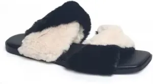 VHNY | Twisted Faux Fur Slippers | Multi | Size 10
