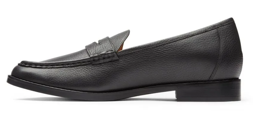 Vionic Black Leather Waverly Womens Loafter Shoes