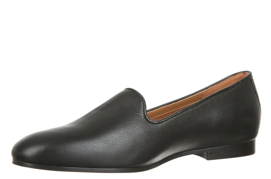 Vionic Onyx Leather Willa II Women's Slip on Flat Shoes WILLAII-005