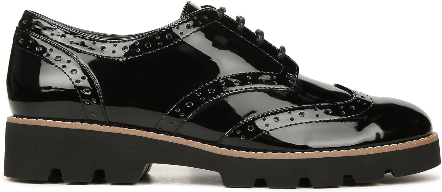 Vionic Womens Charm Alfina Comfort Lace Up Loafers- Supportive Walking Shoes for Heel Pain, Plantar Fasciitis with Orthotic Insole Arch Support That Corrects Pronation and Alignment Med-Wide Fit