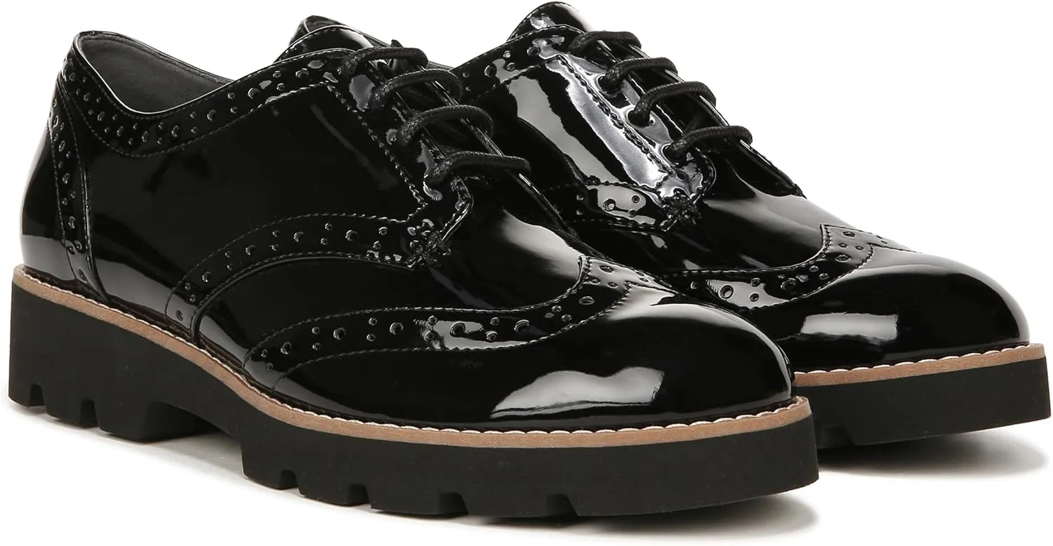 Vionic Womens Charm Alfina Comfort Lace Up Loafers- Supportive Walking Shoes for Heel Pain, Plantar Fasciitis with Orthotic Insole Arch Support That Corrects Pronation and Alignment Med-Wide Fit