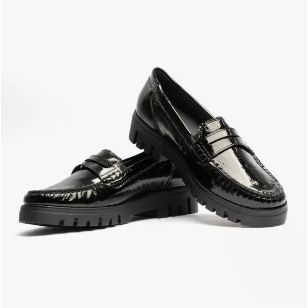 Waldlaufer H-SERENA 723502 Womens Leather Loafer Black