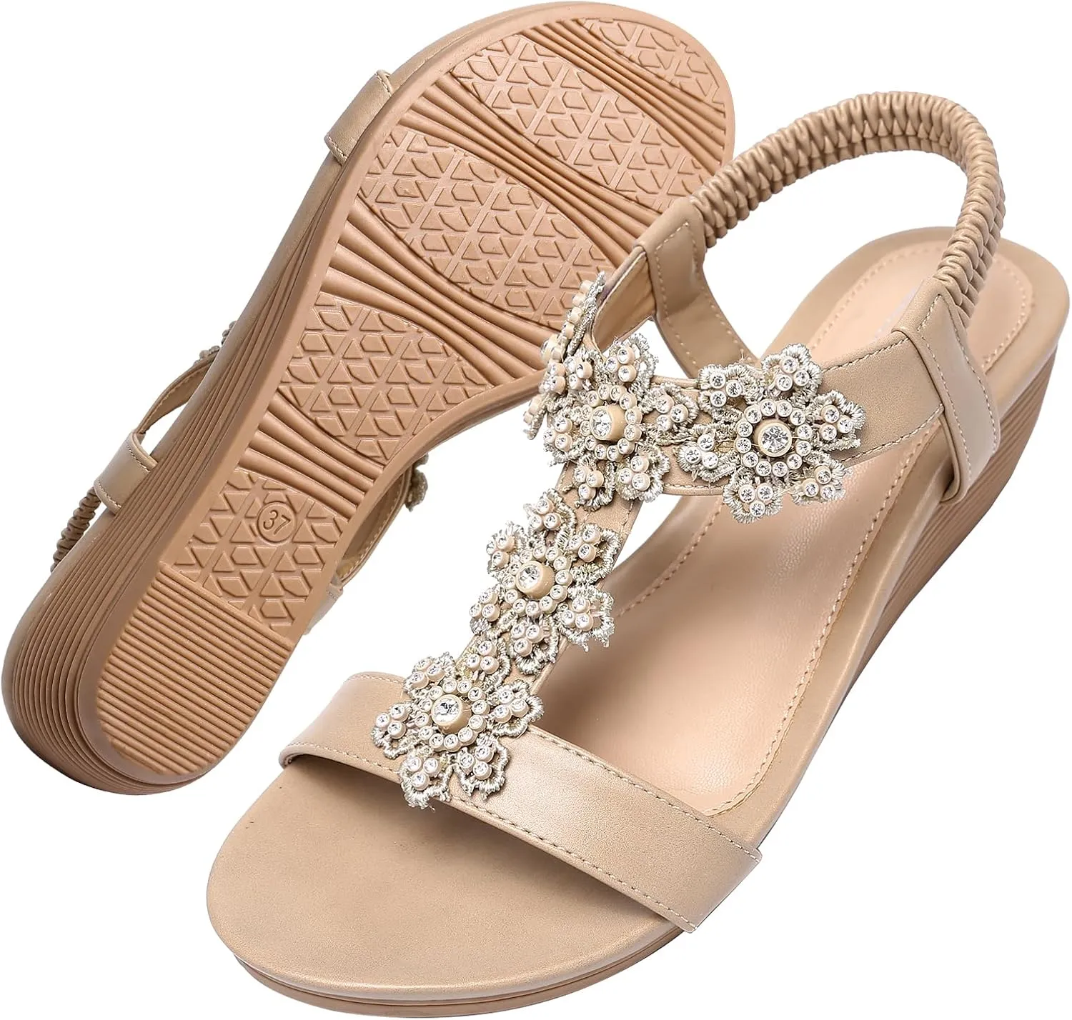 Wedge Sandals for Women Dressy - Summer Comfortable Platform Womens Sandal