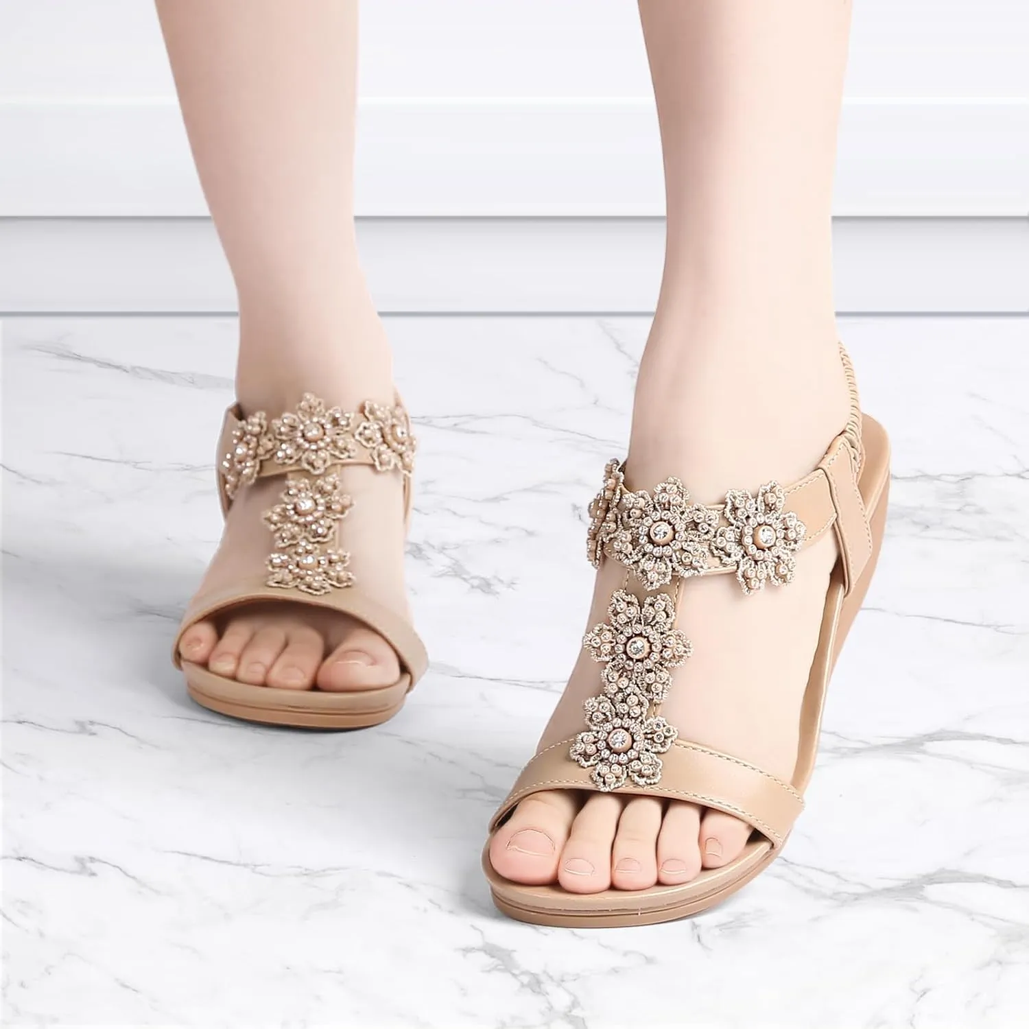 Wedge Sandals for Women Dressy - Summer Comfortable Platform Womens Sandal