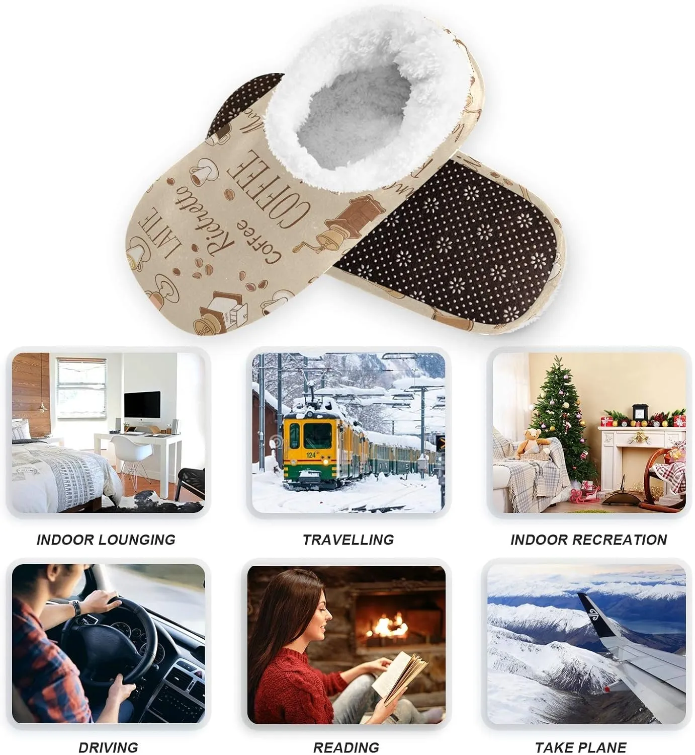 Winter House Slippers for Women/Men with Golden Snowflakes On Deep Blue Element Cozy Fleece Slippers