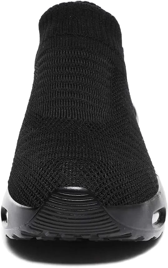 Women Knitted Upper Air Cushion Sole Lightweight Slip-On Sock Sneakers Casual Walking Shoes Doctor and Nurse Work Shoes