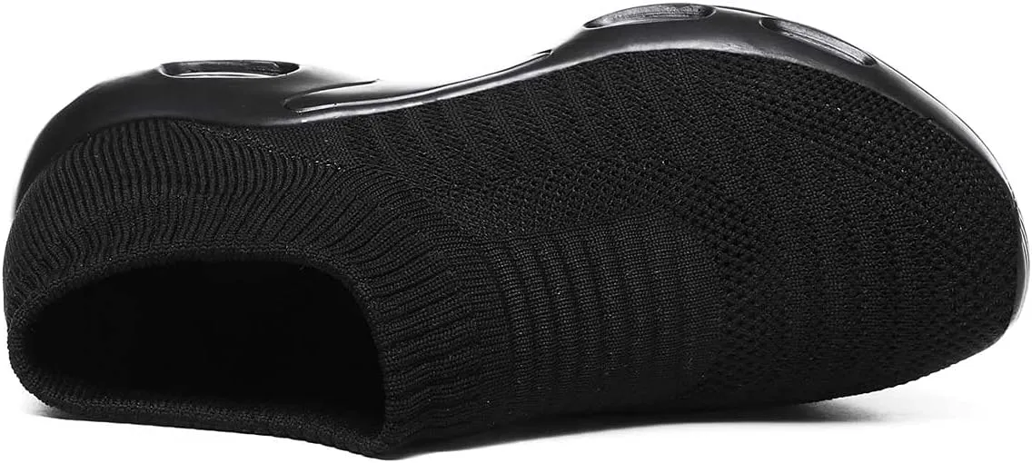 Women Knitted Upper Air Cushion Sole Lightweight Slip-On Sock Sneakers Casual Walking Shoes Doctor and Nurse Work Shoes