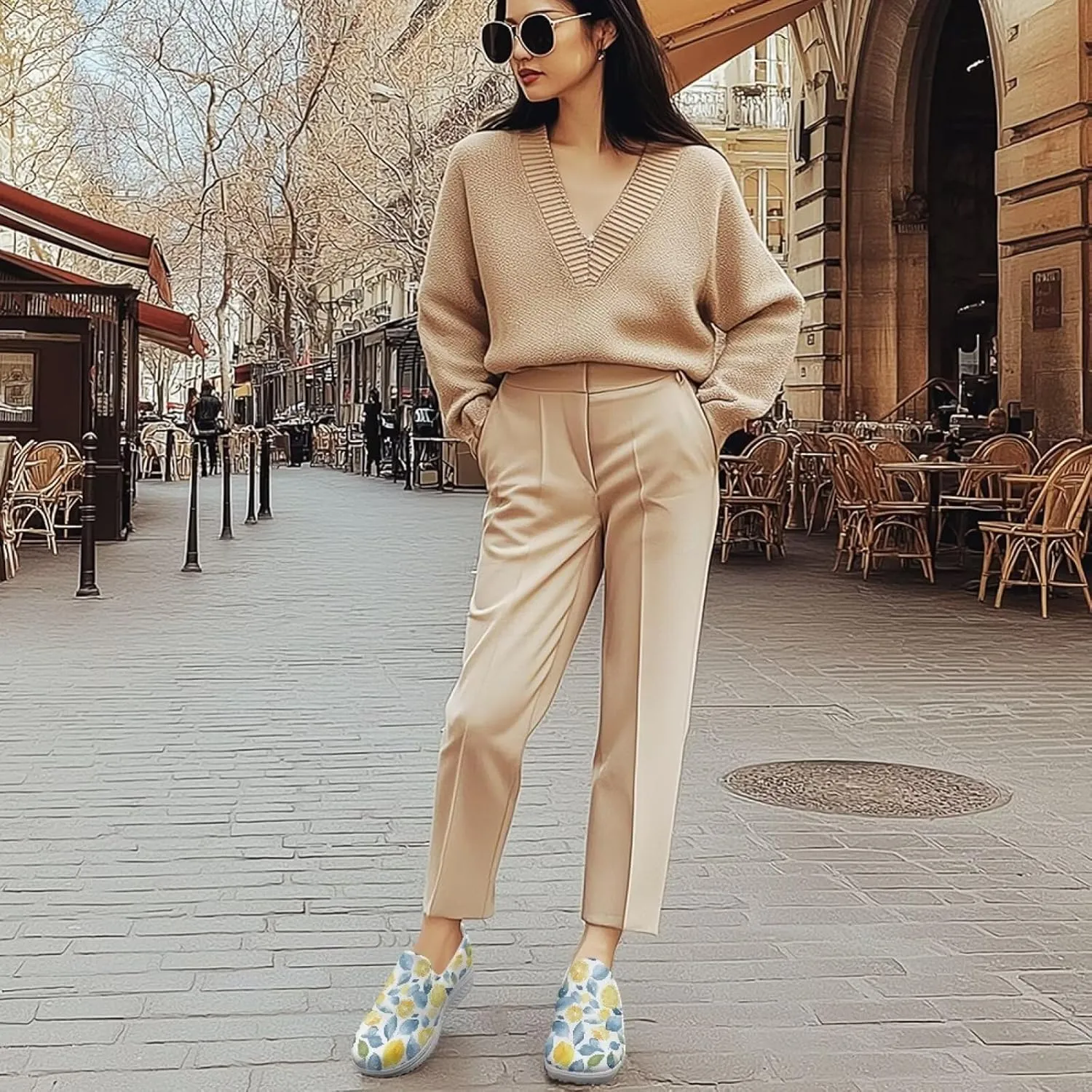 Women Slip-on Platform Loafers Casual Comfortable Loafer Shoes Slip Resistant Walking Sneaker