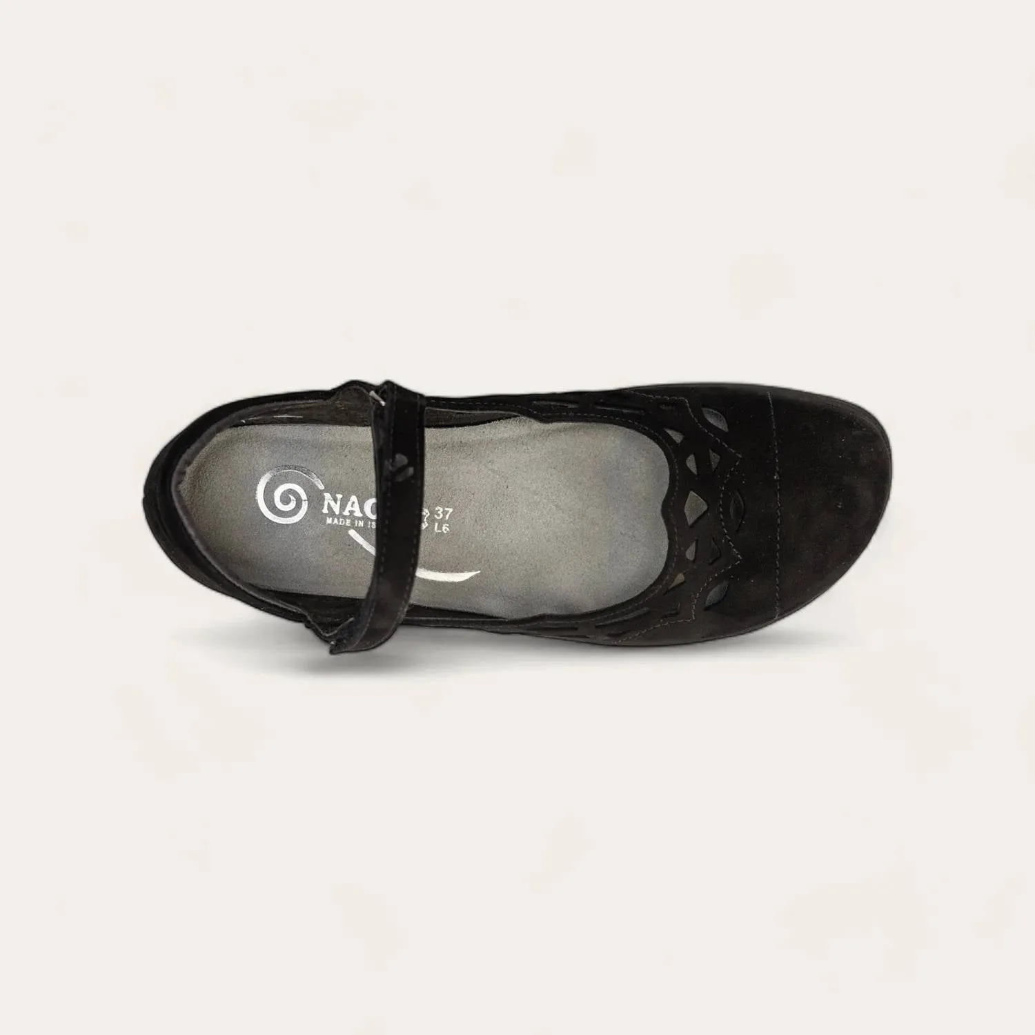 Women's Agathis Flat Shoes - Medium In Black Velvet