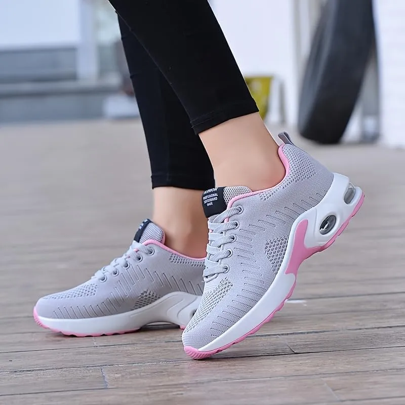 Women's Air Running Shoes Lightweight Comfortable Non-Slip Walking Shoe Outdoor Breathable Fashion Mesh Sneakers
