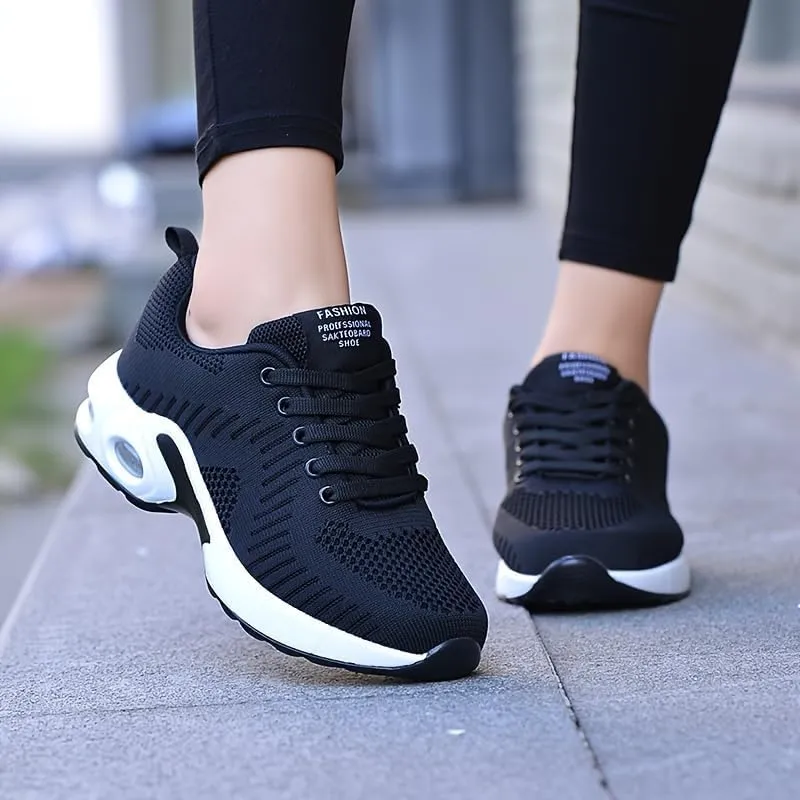 Women's Air Running Shoes Lightweight Comfortable Non-Slip Walking Shoe Outdoor Breathable Fashion Mesh Sneakers