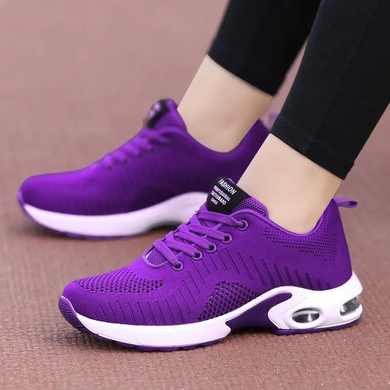 Women's Air Running Shoes Lightweight Comfortable Non-Slip Walking Shoe Outdoor Breathable Fashion Mesh Sneakers