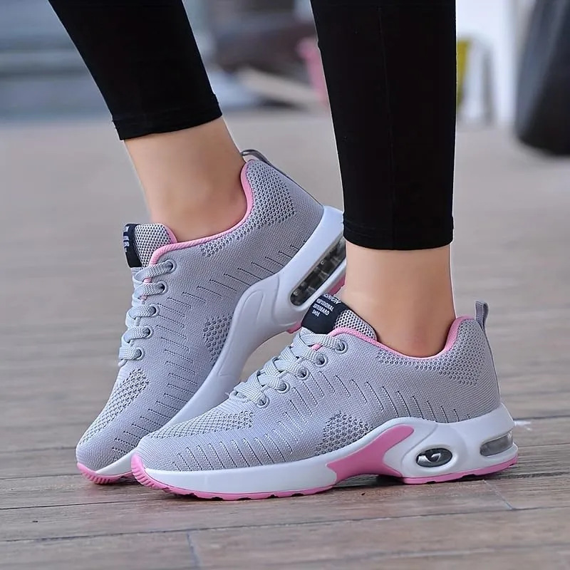 Women's Air Running Shoes Lightweight Comfortable Non-Slip Walking Shoe Outdoor Breathable Fashion Mesh Sneakers