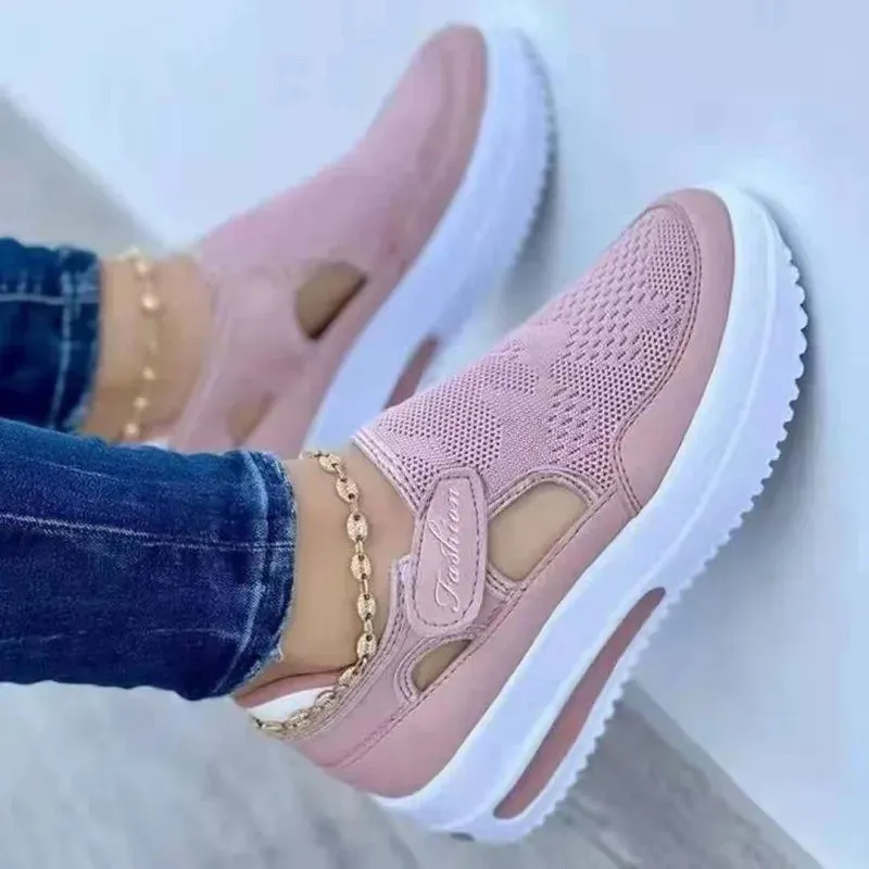 Women's Breathable Mesh Sneakers - Summer Comfort