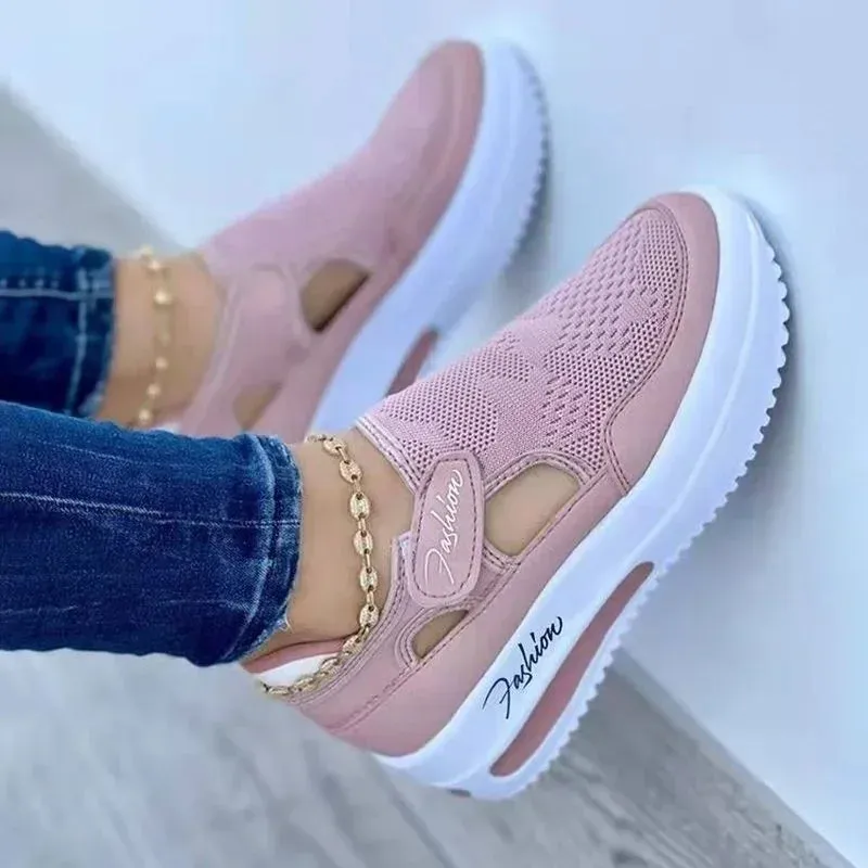 Women's Breathable Mesh Sneakers - Summer Comfort