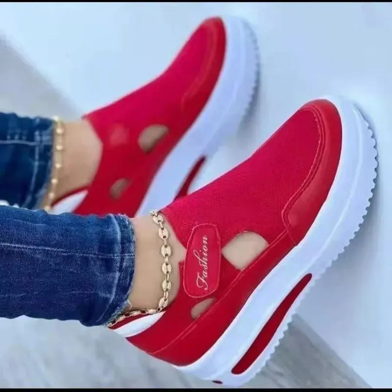 Women's Breathable Mesh Sneakers - Summer Comfort