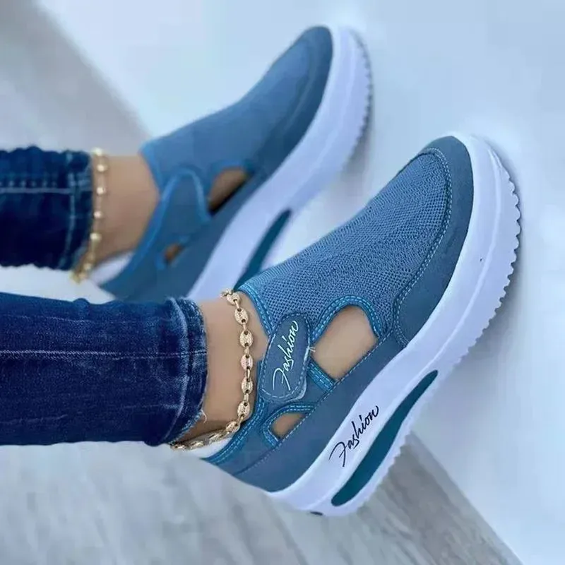 Women's Breathable Mesh Sneakers - Summer Comfort