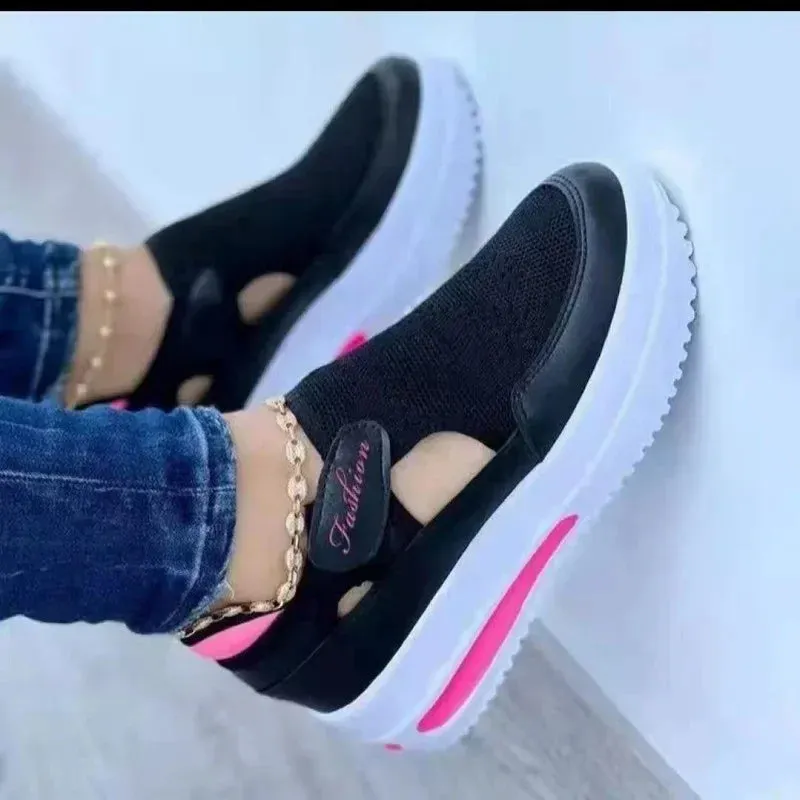 Women's Breathable Mesh Sneakers - Summer Comfort