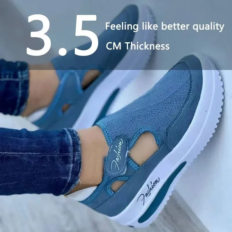 Women's Breathable Mesh Sneakers - Summer Comfort