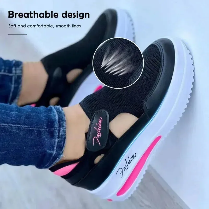 Women's Breathable Mesh Sneakers - Summer Comfort