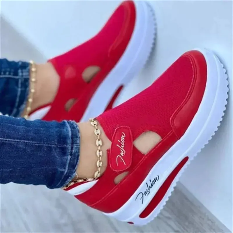 Women's Breathable Mesh Sneakers - Summer Comfort